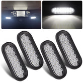 Konrali 4-pack 6in oval white LED trailer lights boost trailer visibility