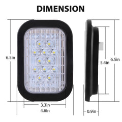 Konrali 6Pcs 5x3 LED tail lights red with low power draw and fast illumination.