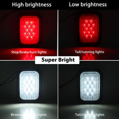 Konrali 6Pcs 5x3 LED white lights ideal for trailer backup and running light use.