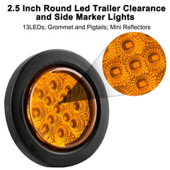 Konrali amber and red trailer marker lights offer clear signaling in tight spaces.
