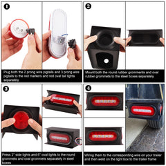 Konrali complete trailer light kit ready for easy installation.