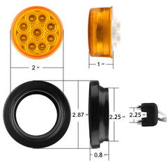 Konrali IP67 waterproof trailer marker lights endure outdoors.