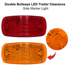 Konrali red double bullseye marker light enhances rear visibility on trailers and RVs.