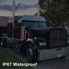 Konrali red LED marker reflectors improve trailer conspicuity at night.