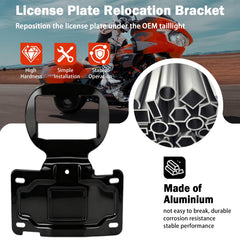 KOONDHEEND relocation bracket for Road Glide, below brake light for sharper rear visibility