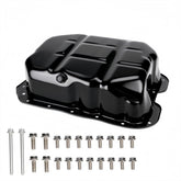 KOONDHEEND oil pan side view shows durable construction for Hyundai and Kia engines.