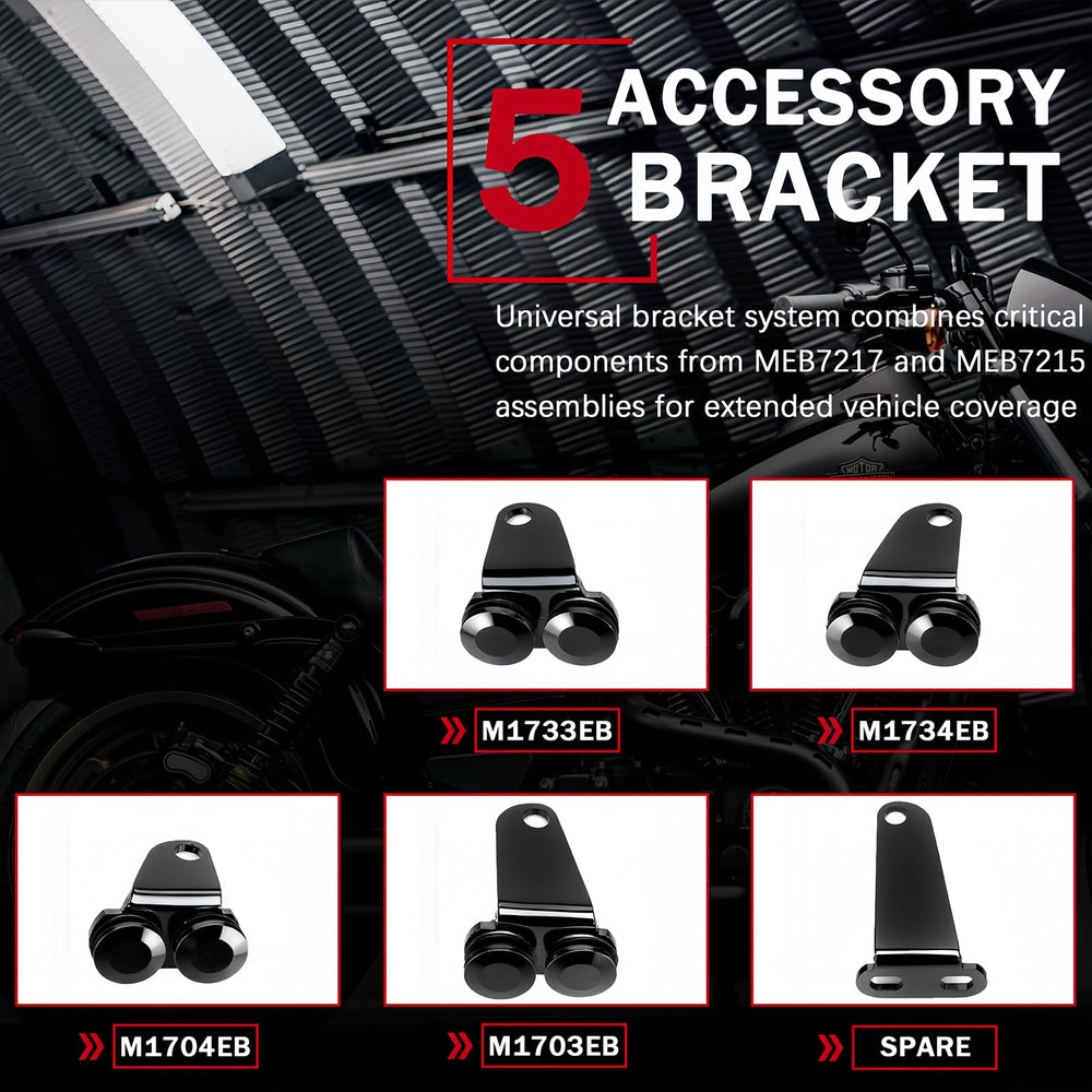 KOONDHEEND upgrade bracket kit demonstrated for versatile Harley compatibility.