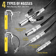 KOOPOOL 12 inch flex hose extended reach during lubrication