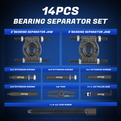KOOPOOL bearing puller with 3-inch jaw for larger bearings