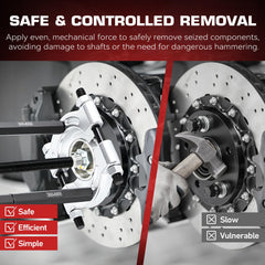 KOOPOOL heavy-duty forcing screw for steady bearing removal.