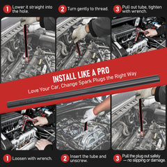 KOOPOOL 10-inch extension bar expands reach in cramped bays.