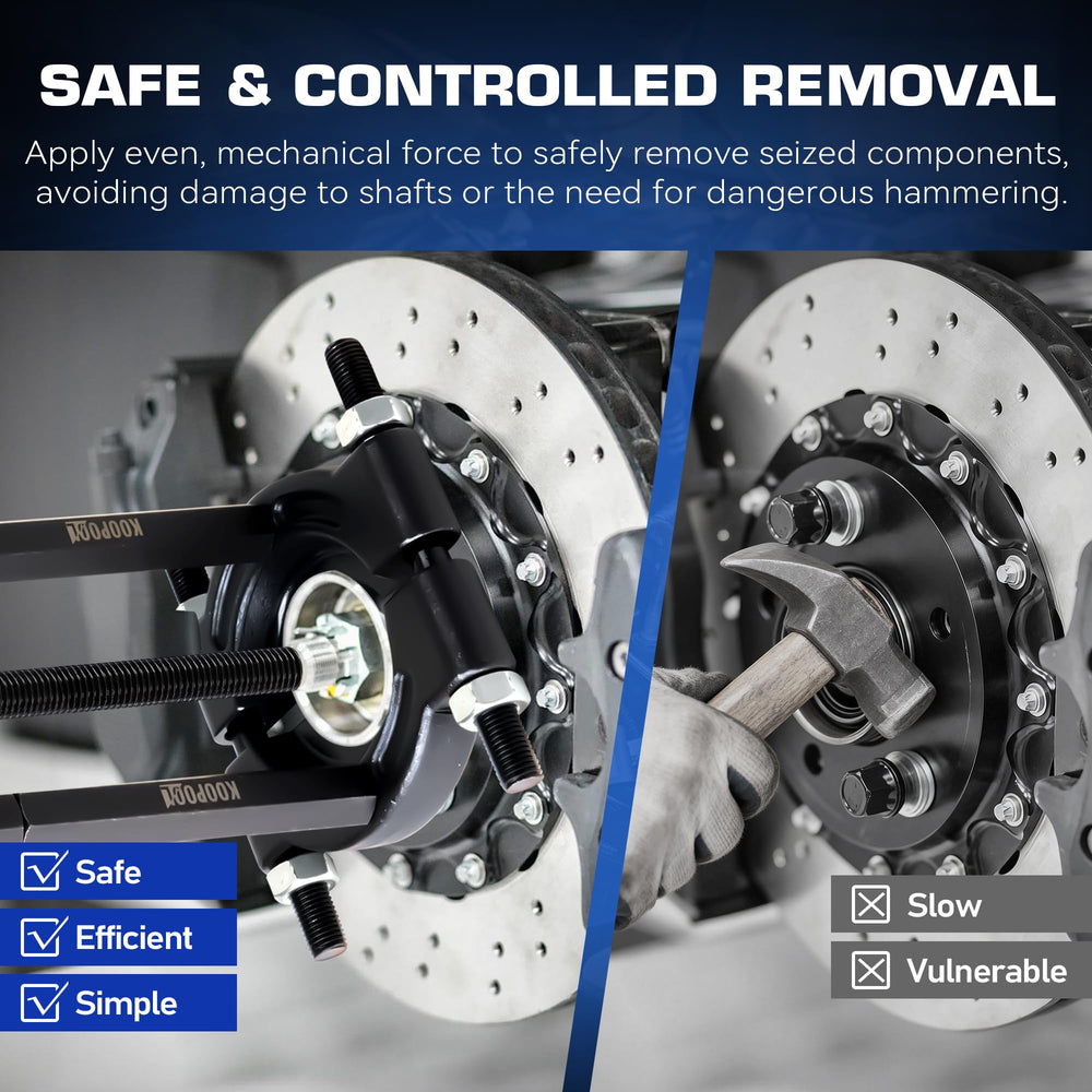 KOOPOOL pressure screw 9/16in provides controlled pressure during bearing extraction.