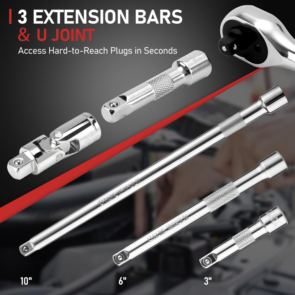 KOOPOOL universal joint improves access in awkward engine spaces.