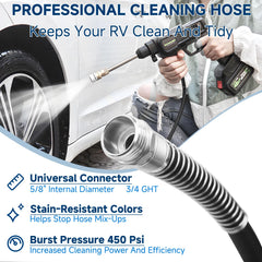 Kooprimit Camper black color helps prevent mix-ups with drinking water hoses.