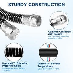 Kooprimit Camper UV-resistant reinforced PVC hose withstands outdoor use.