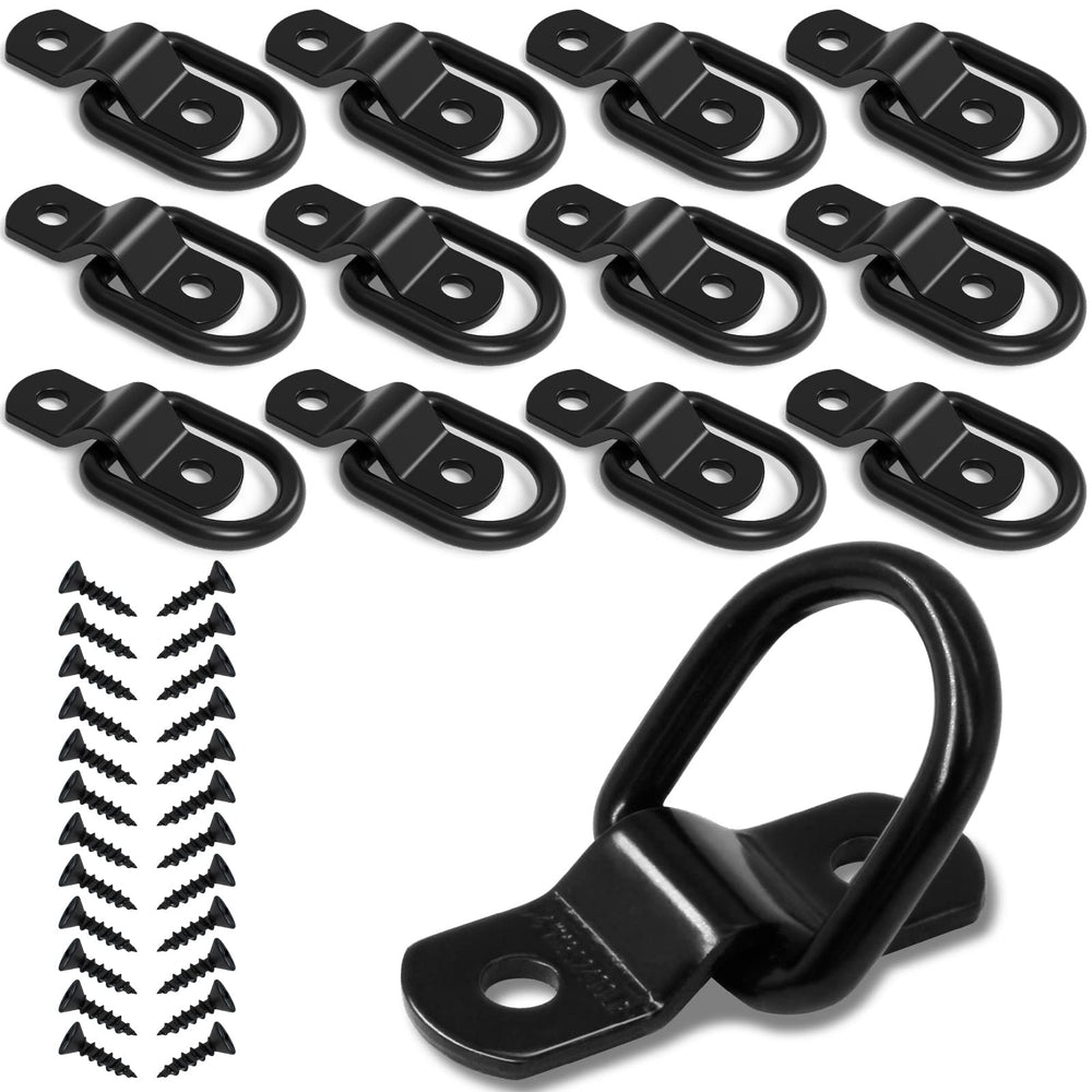KOPKIO D-ring anchor package shows 12 anchors and screws for cargo securing