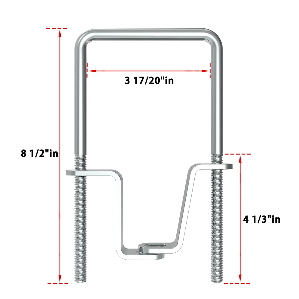 KOPKIO trailer tire carrier mounted on tongue for quick access.