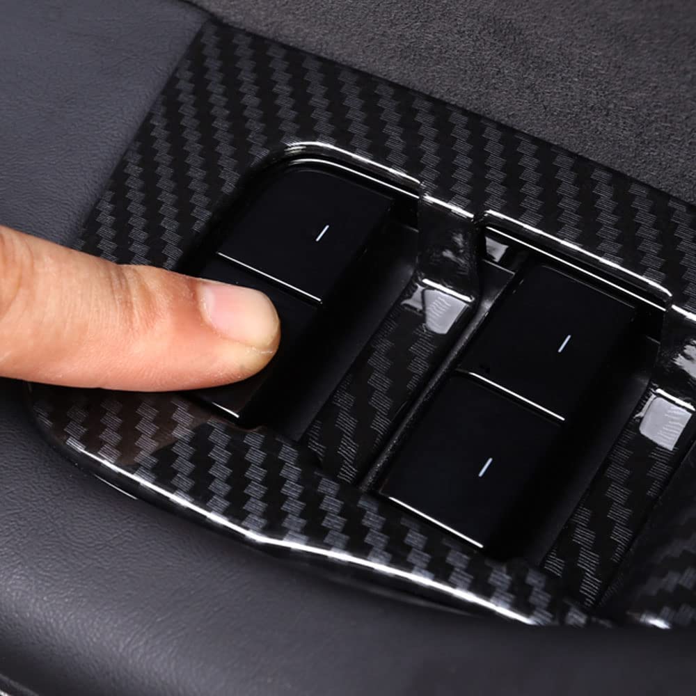 Korlot Model Y door panel carbon fiber trim refines interior style