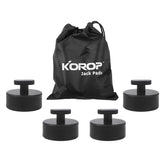 KOROP lifting jack pads: four durable rubber pieces for Corvette lifting
