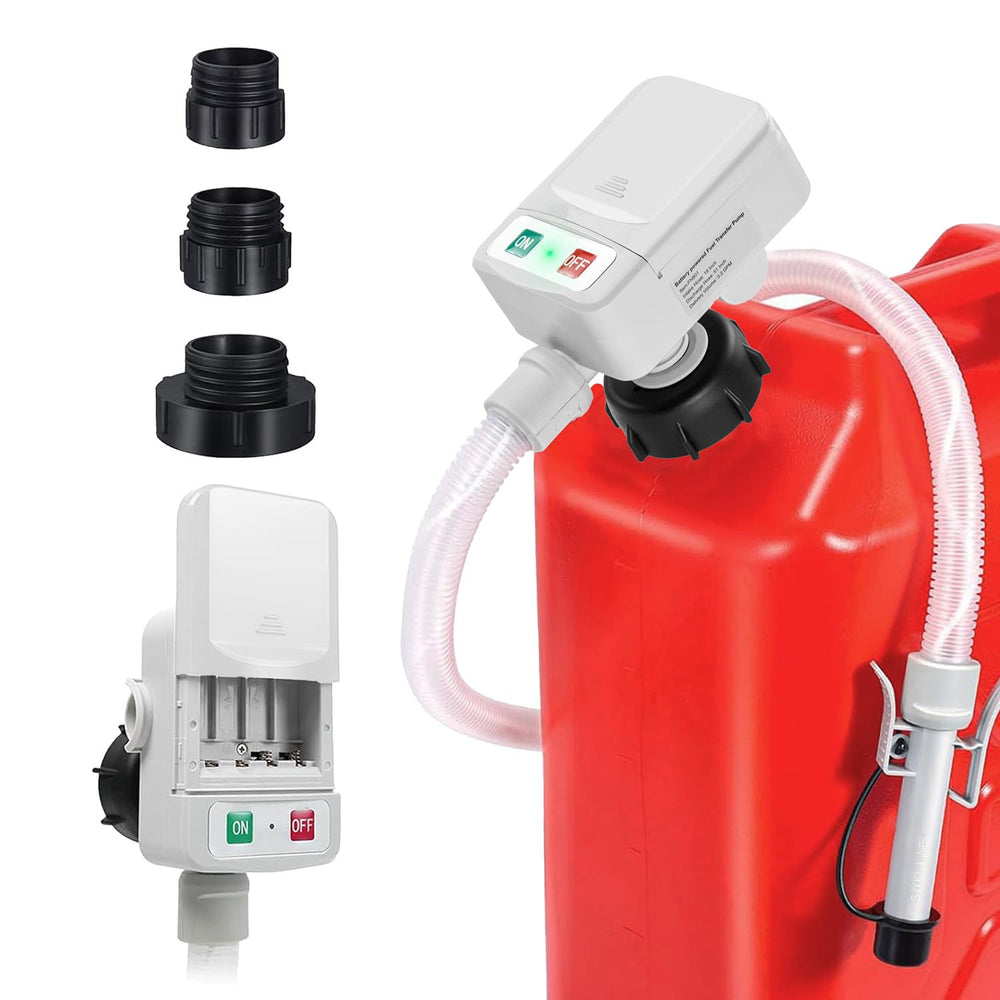 Koulate battery-powered pump in compact design for quick fuel transfer.