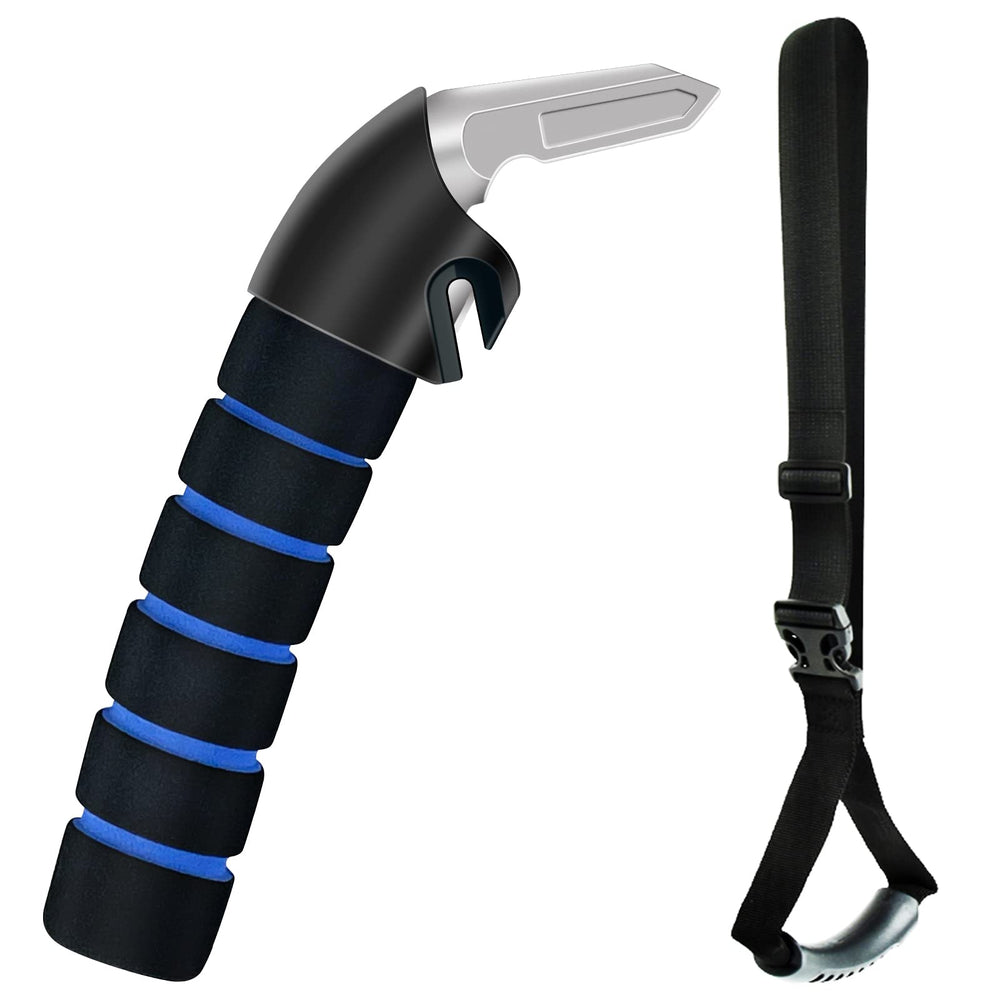 KOUNATSURI car handle assist strap in use offers stable support entering the vehicle.