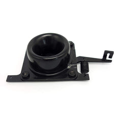 Upper latch closeup showing robust design for secure hood closure