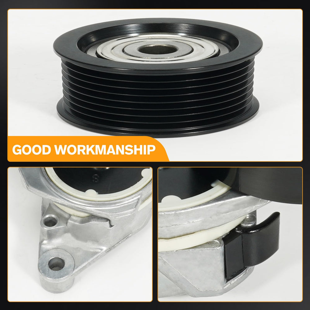 Kozlira drive belt tensioner close-up highlights durable construction.
