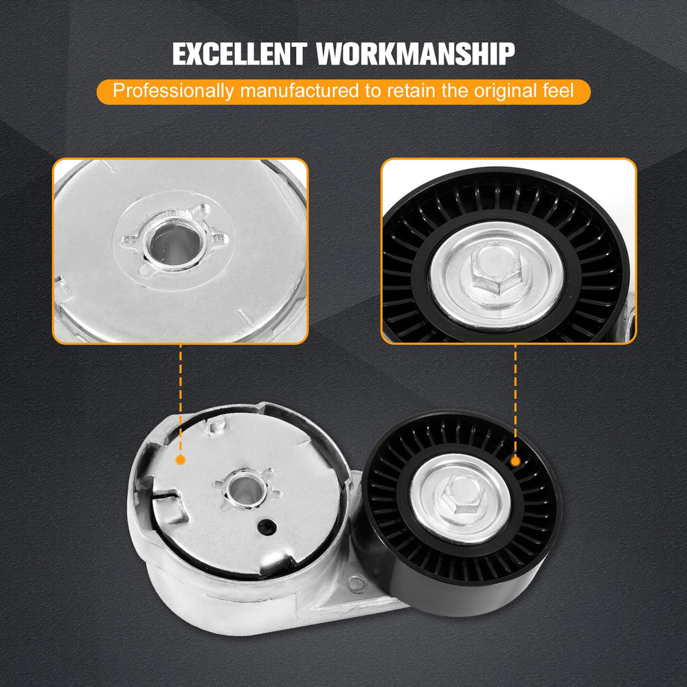 Kozlira idler pulley close-up highlighting belt alignment and quiet operation
