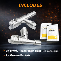 KPALAG metal hose tee connectors 2-pack ready for quick replacement.