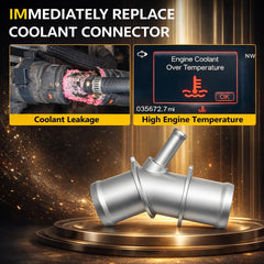 KPALAG radiator hose tee aluminum connector for reliable engine cooling.