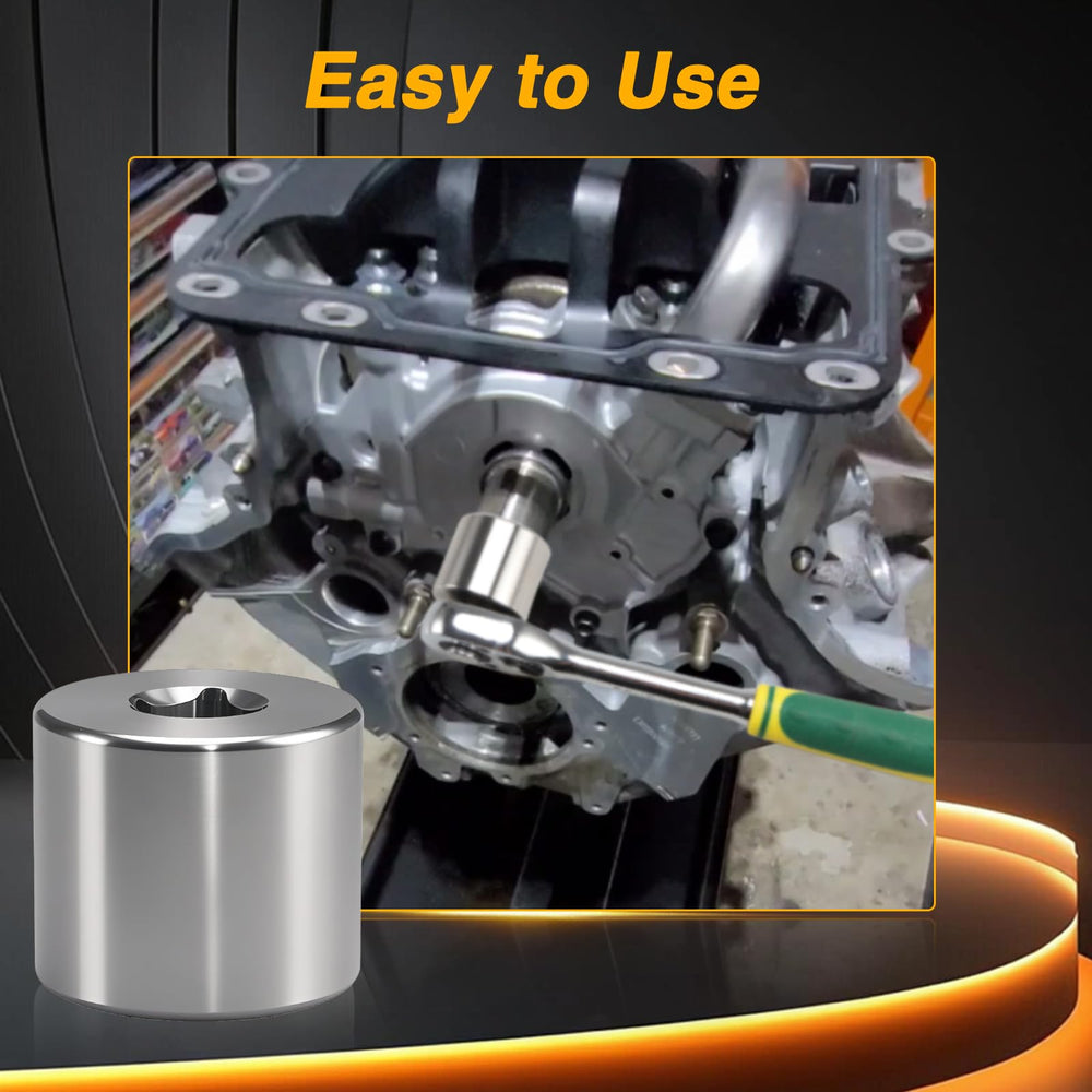 KPALAG SBC crank turning socket in Chevy V8 fitment, versatile tool.