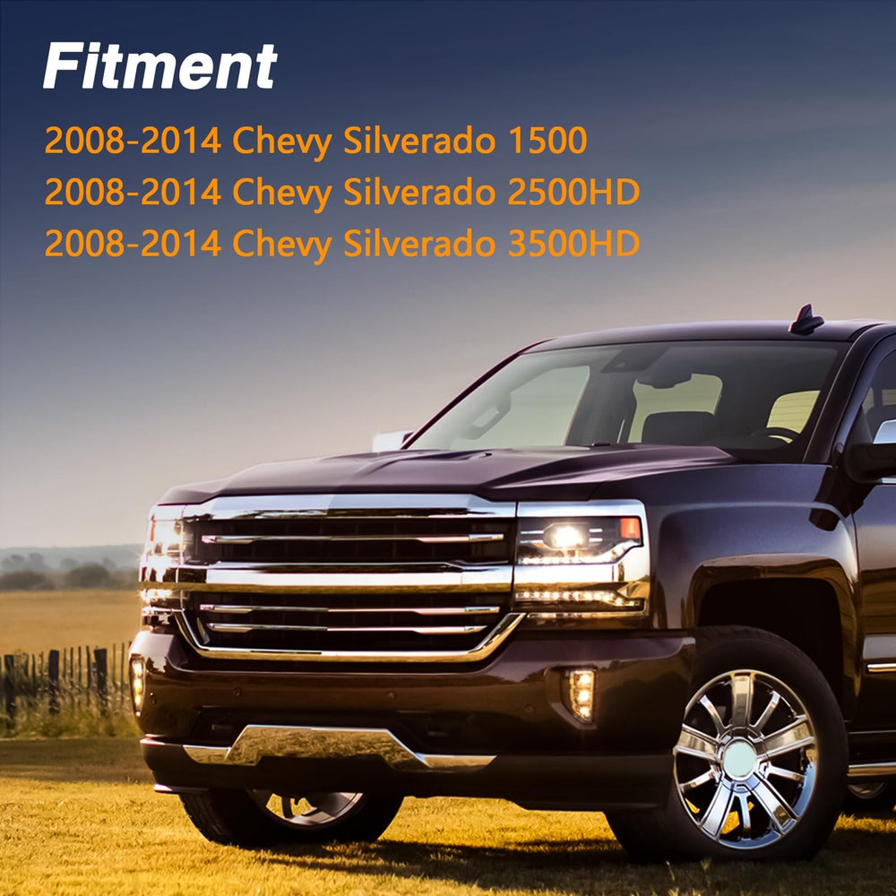 KPALAG two-pack packaging ready for Silverado headlight upgrade.
