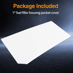 KPALAG white fuel fill door uses durable material for long-lasting upkeep.
