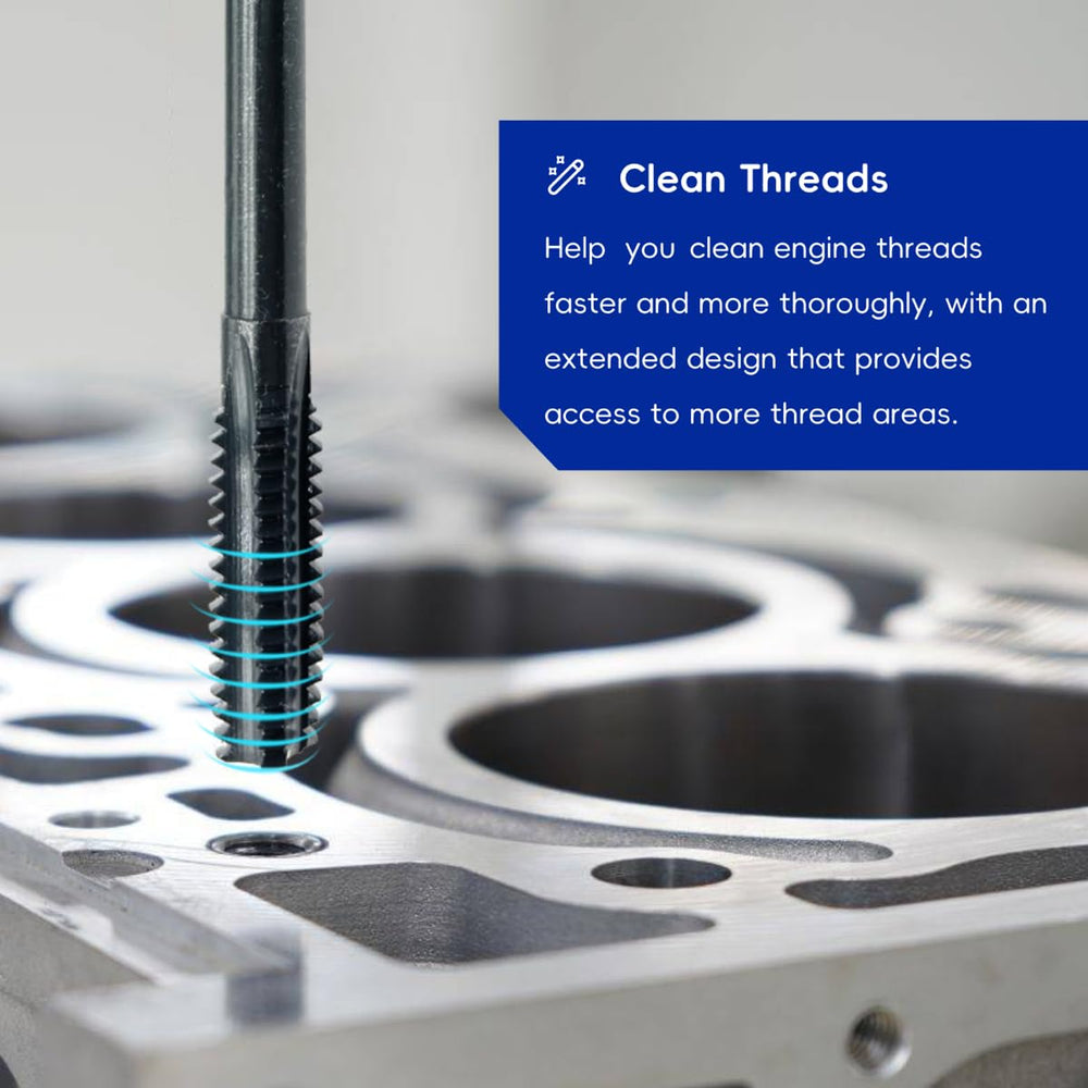 Close-up of KPY hardened steel thread chaser showing durability