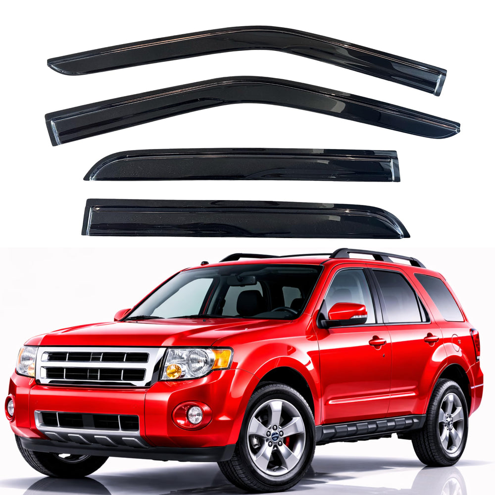 KPY rain guards on the front-left window installed for Ford Escape.