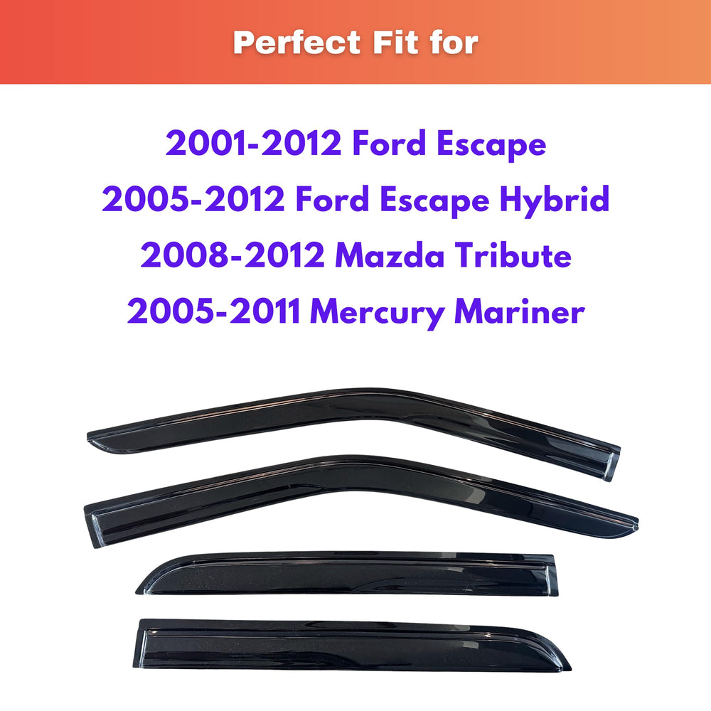KPY rain guards on the front-right window installed for Ford Escape.
