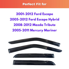 KPY rain guards on the front-right window installed for Ford Escape.