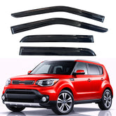 KPY rain guards for Kia Soul 2014–2019 protect windows from rain while letting fresh air flow.