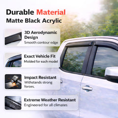 KPY 4pc rain-guard set for Soul enhances cabin comfort on every drive.