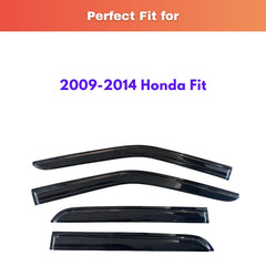 KPY Honda Fit window visors reduce wind intrusion while keeping fresh air flow.