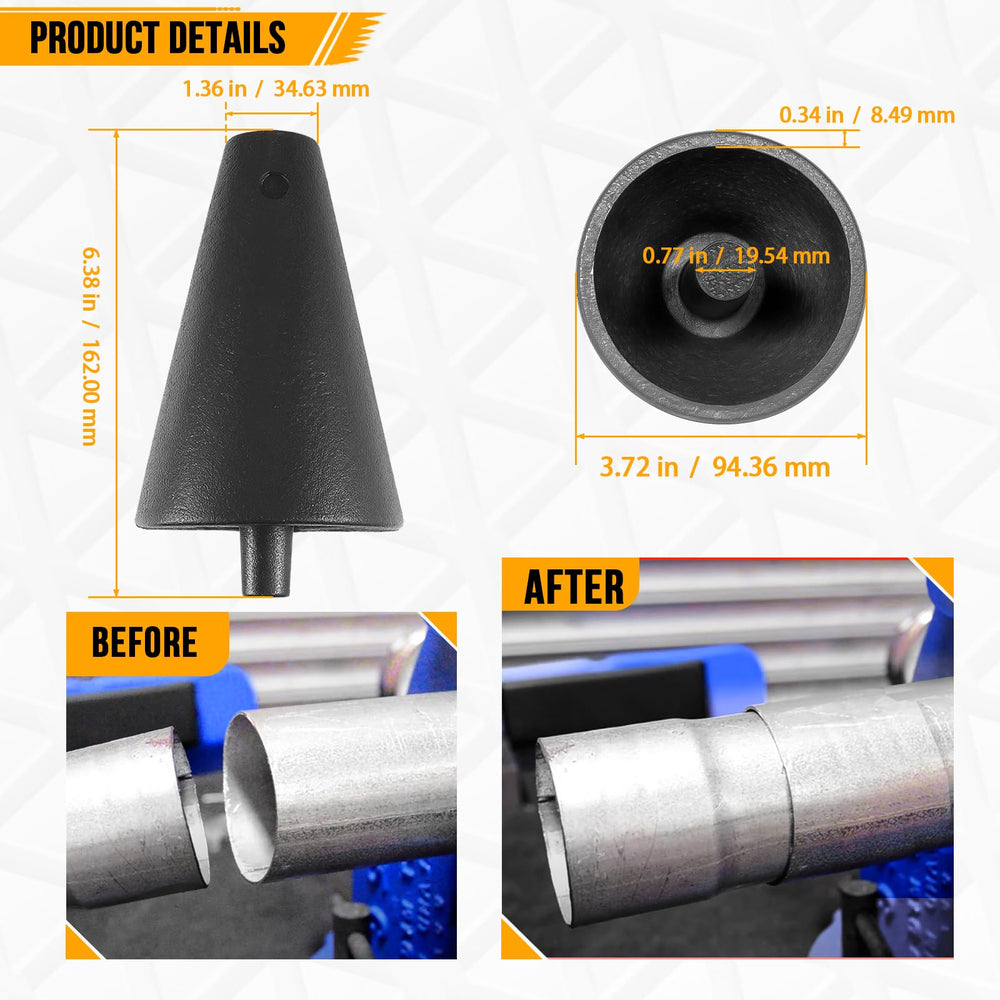 Krenlory 32000 large-end shaper reshapes bent or flared pipe sections