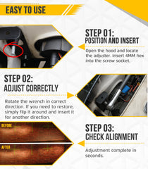 Black powder-coated finish provides rust protection on the wrench