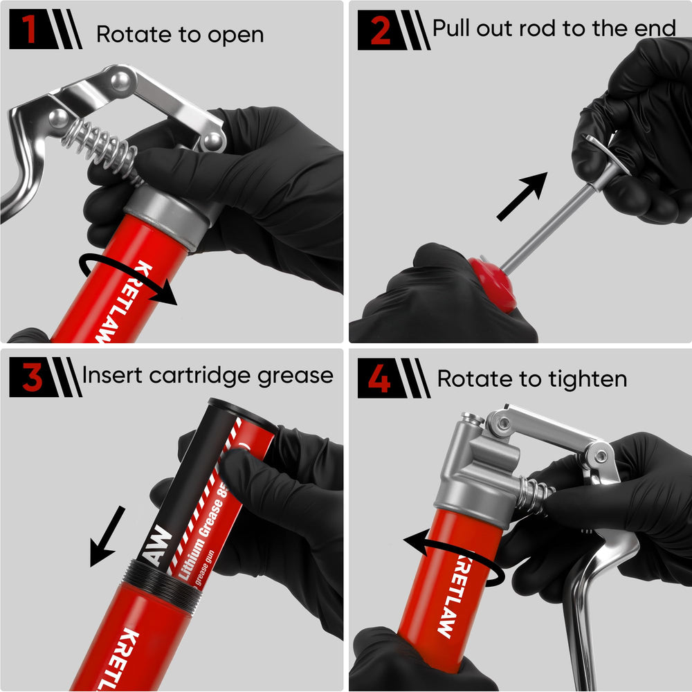 KRETLAW reinforced gloves protect hands during maintenance.