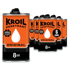 Industrial Kroil Original Penetrant displaces moisture for corrosion protection.