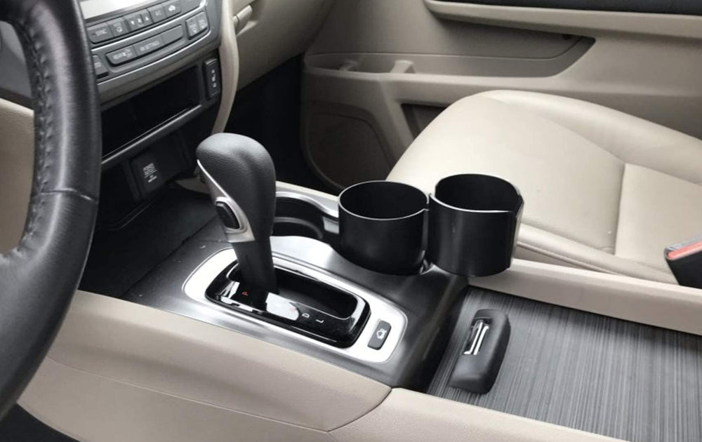 KruzCup flexible bottom sleeve fits built-in cupholders securely