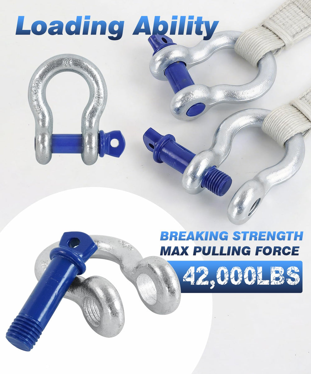 Krytonel jeep-truck-suv recovery shackle for rugged terrain