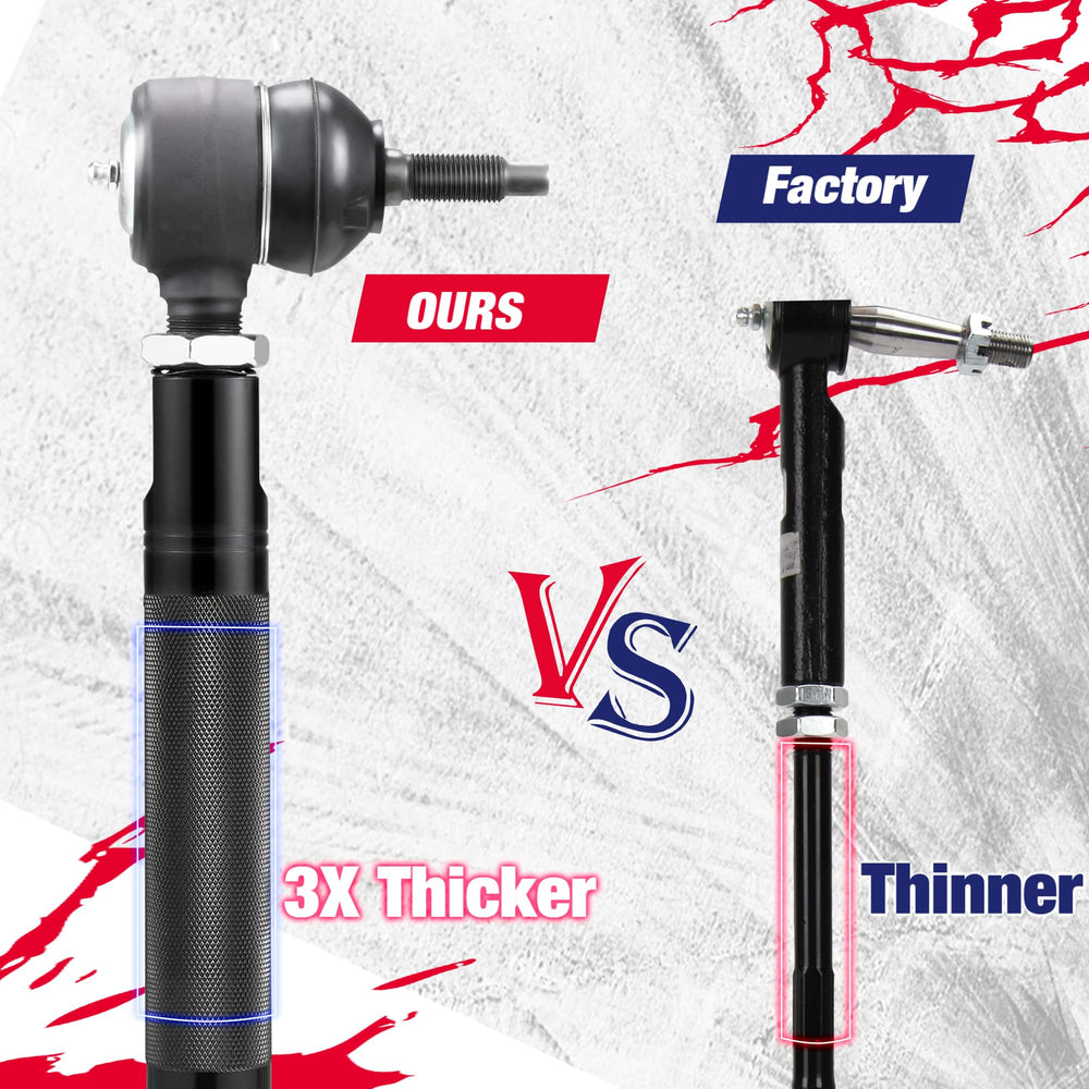 KSP outer-tie-rod close-up with heavy-duty threading for secure fit.