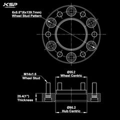 KSP Performance 14x1.5 studs provide secure engagement and easier installation.