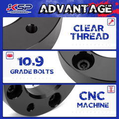 Mark LT installed with aluminum spacers for improved front-end height and clearance.