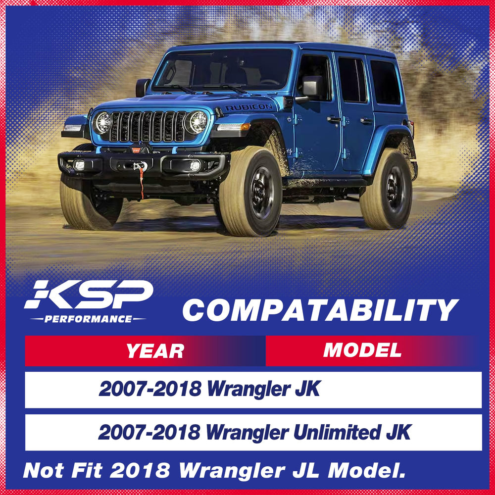 KSP Performance 3in rear lift spacer for Wrangler JK enhances stance and tire fit